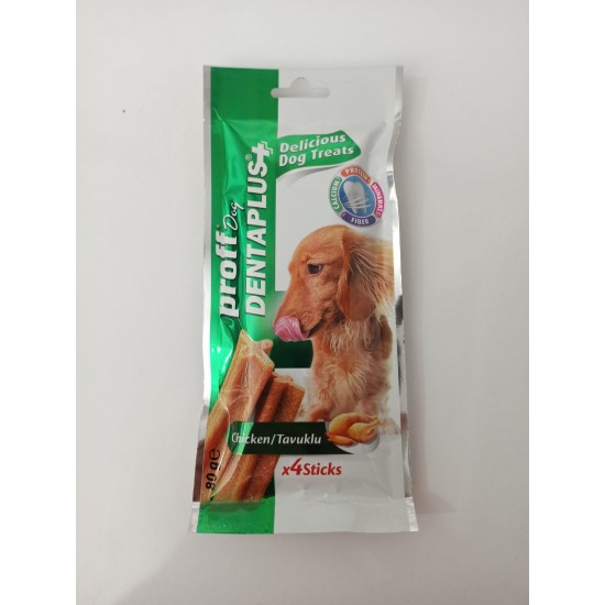 Proff Dog Denta Plus Tavuklu Ödül Çubuğu 4'lü Proff Dog Denta Plus Tavuklu Ödül Çubuğu 4'lü
