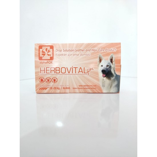 Alpha Fox Herbovital Köpek Ense Damlası 10-20 kg./4x4ml. Alpha Fox Herbovital Köpek Ense Damlası 10-20 kg./4x4ml.