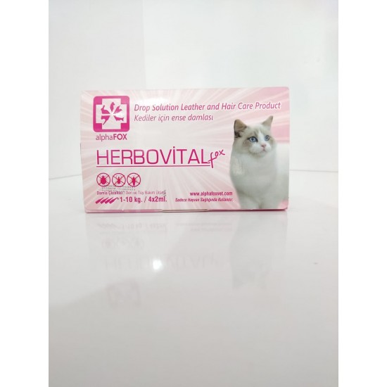 Alpha Fox Herbovital Kedi Ense Damlası 1-10 kg./4x2ml. Alpha Fox Herbovital Kedi Ense Damlası 1-10 kg./4x2ml.