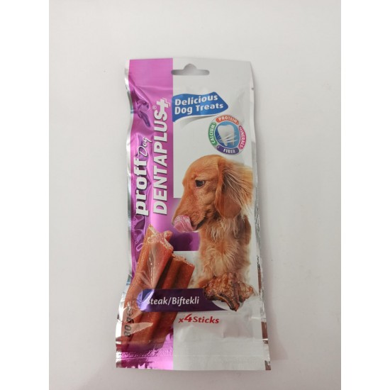 Proff Dog Denta Plus Biftekli Ödül Çubuğu 4'lü Proff Dog Denta Plus Biftekli Ödül Çubuğu 4'lü