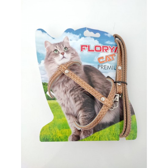 Florya Deri Kedi Göğüs Tasması Florya Deri Kedi Göğüs Tasması