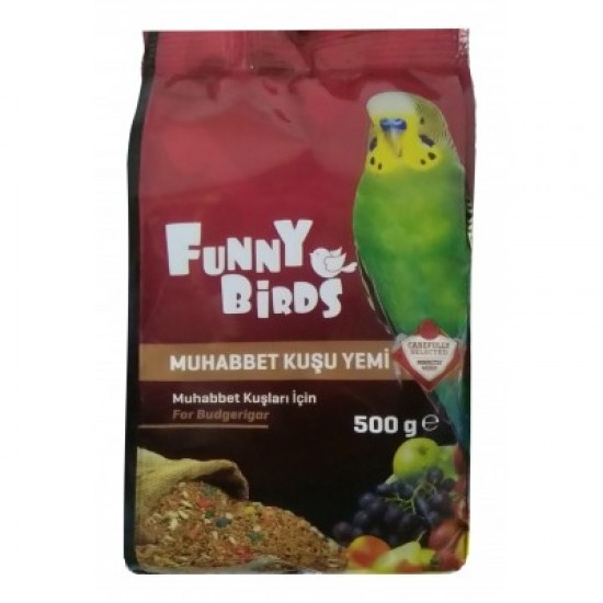 Funny Birds Meyveli Muhabbet Kuşu Yemi 500 gr Funny Birds Meyveli Muhabbet Kuşu Yemi 500 gr
