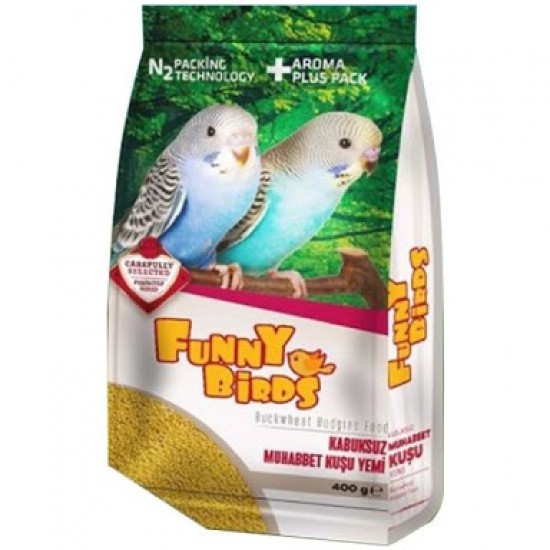 Funny Birds Kabuksuz Muhabbet Kuşu Yemi 400 gr. Funny Birds Kabuksuz Muhabbet Kuşu Yemi 400 gr.
